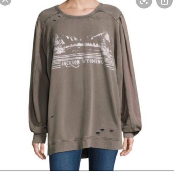FP Jackson WY Distressed Pullover XS - Picture 2 of 4